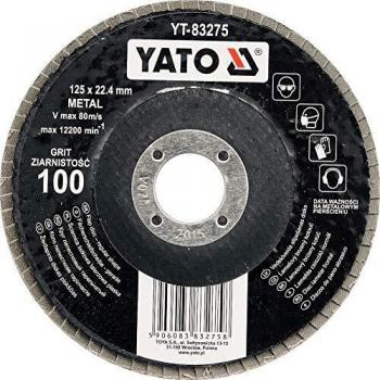 YATO YT-83273 - disco de láminas - de fibra de vidrio de formas regulares que respaldan 125 mm de grano 60