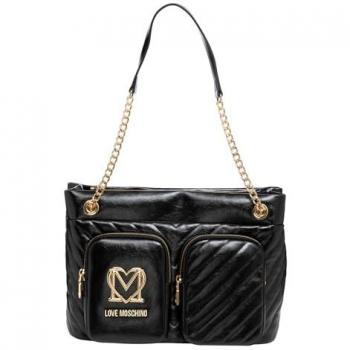 Love Moschino Black Chain Handle Shoulder Bag for Women - One Size