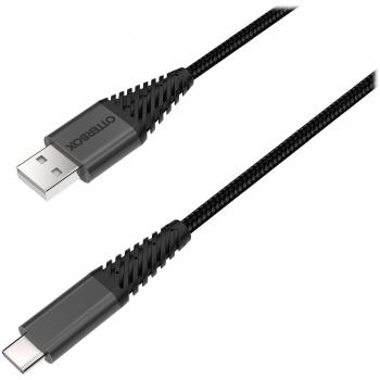 Otterbox - Cable USB-C a USB-A robusto, ultra resistente, 1 metro, color negro