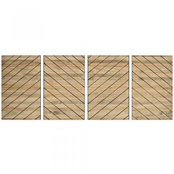 Cabecero Formas Z 4 Piezas 160x60cm en Madera Maciza de Pino Acabado Vintage Estilo Industrial