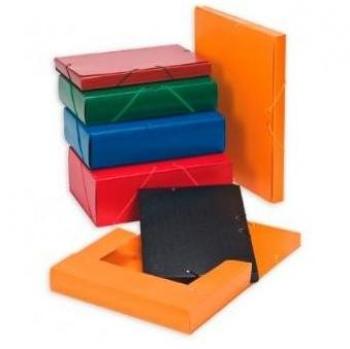 Carpeta de Proyectos CARCHIVO 15cm Montada Cartón Compacto Pintado Brillo con Gomas Folio Negro