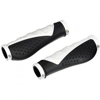 XLC 2501585103 Puños ergonómicos GR-S07, Blanco/Negro, 140 mm
