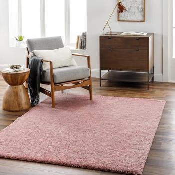 Alfombra Shaggy Moderna Rosa 160x213 cm, Pelo Largo y Suave, Diseño Chic