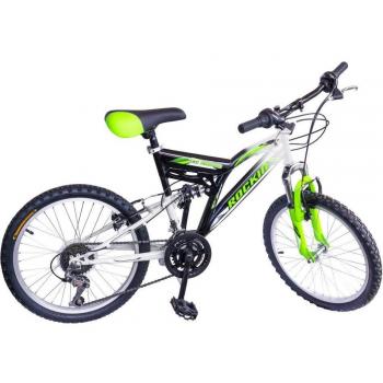 Bicicleta 20 ROCKIN BIAMMORTIZZAT 2 frenos y cambios shimano 12 Vel BKT BTB20 Blanco