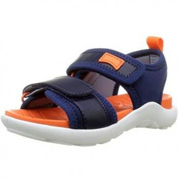 Camper Wous Kids, Sandalias con Punta Abierta Niños, Azul
