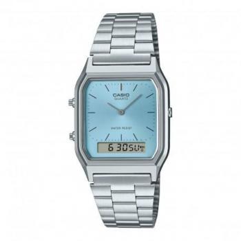 Casio Vintage AQ-230A-2A1MQYES Reloj para Mujer con Correa de Acero Inoxidable