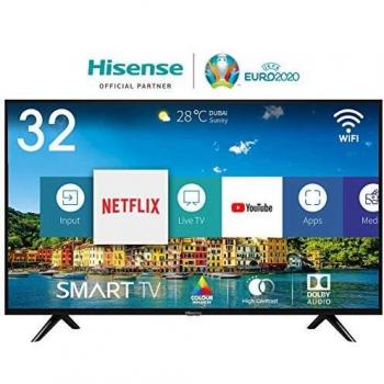 Hisense H32BE5500 - Smart TV 32' HD, 2 HDMI, 2 USB, Salida óptica y de Auriculares, WiFi, Audio DBX, Procesador Quad Core, Smart TV VIDAA U 2.5