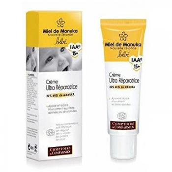 COMPTOIRS & COMPAGNIES, CREMA ULTRA-REPARADORA BIO PARA BEBÉ CON 20% DE MIEL DE MANUKA.