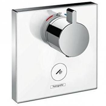Hansgrohe 15735400 ShowerSelect Glass termostato empotrado, blanco/cromo