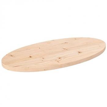 Mesa Ovalada de Madera Maciza de Pino 70x35x2,5 cm