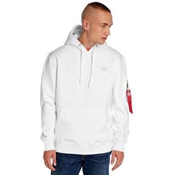 Alpha Industries Men's White Back Print Hoodie 3XL