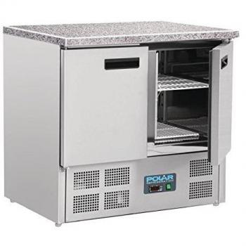 Polar CL108 refrigerado contador con encimera de mármol, 240 L