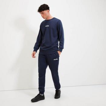 Ellesse Kiamto Sweatshirt para Hombres en Azul Oscuro con Logo y Cuello Redondo