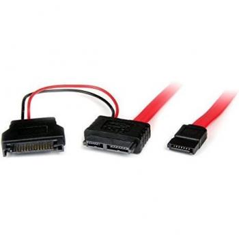 StarTech.com 0.5m Slimline SATA Female to SATA with SATA Power Cable Adapter