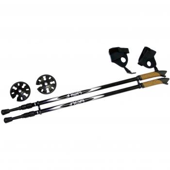 WOLF BLACK POLE, bastones de senderismo invernal para raquetas, 140 cm