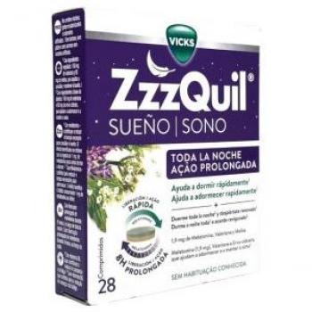 ZzzQuil All Night Sleep Tablets with Melatonin, Valerian, and Vitamin B6 - 28 Count