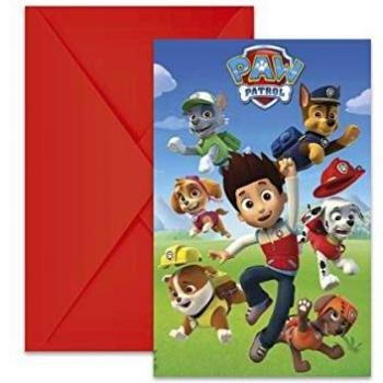 Procos - Invitaciones en sobre Paw Patrol-Ready for Action, 6 unidades, multicolor, PR89441