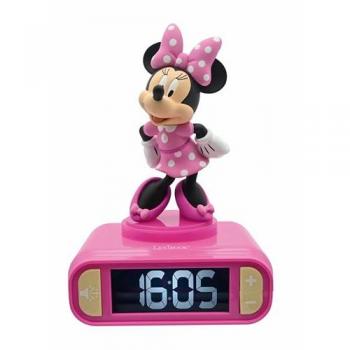 Despertador Digital Lexibook Minnie Mouse con Luz Nocturna 3D y Efectos de Sonido