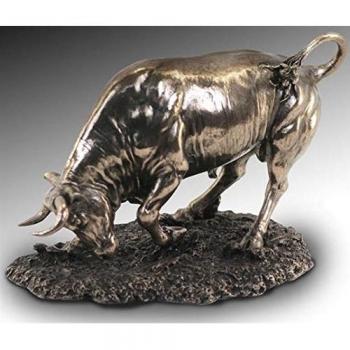 Figura Decorativa Toro Dorado Signes Grimalt 14x22x14cm Resina Bronce Adornos y Esculturas Decoración Hogar Regalos Originales