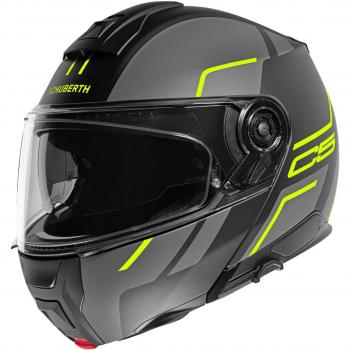 Casco Modular Schuberth C5 Master Amarillo - Fibra de Vidrio y Carbono, Talla 2XL