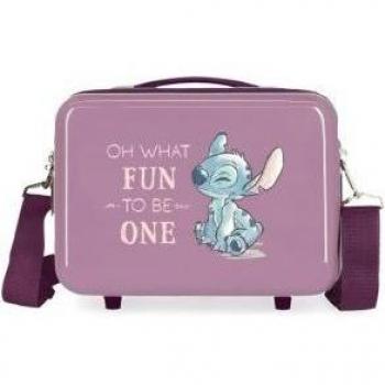 Maletín Stitch de ABS - Morado con Licencia Oficial Disney para Niños