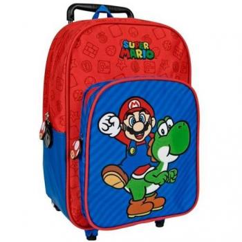 Mochila Escolar con Ruedas Super Mario