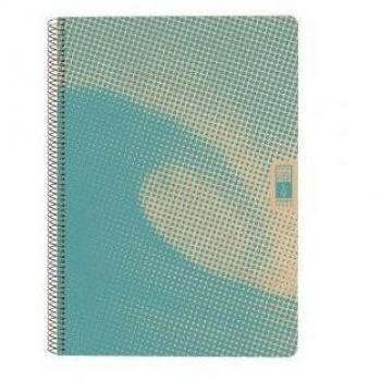 CUADERNO ESPIRAL DIN-A4 RECICLADO FSC 80 HOJAS 80G. CUADRÍCULA 5X5. 4 ELEMENTS - WATER ESCOLOFI 130100100