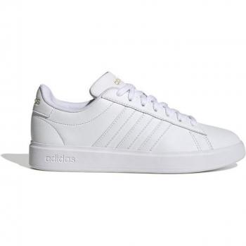 adidas Grand Court 2 Women's Shoes - White/White/Gold - Size 7