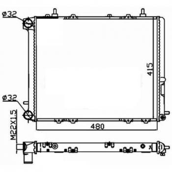 Radiador, refrigeración del motor Economy Class NRF 507352A