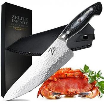 Cuchillo de Chef de 8 Zelite Infinity by Klarstein - Acero Damasco 61 HRC, Serie Executive-Plus