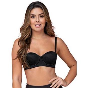 Leonisa Women's Strapless Longline Push-Up Bra with Underwire - Size 38B - Black