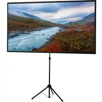 celexon portátil, Ligero y móvil Pantalla de vídeo-trípode con Barra telescópica de Altura Ajustable Ultra-Ligero - 199 x 112 cm - 90 - 16:9