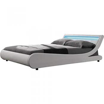 Cama LED Natacha - 160 x 200 cm - Blanco