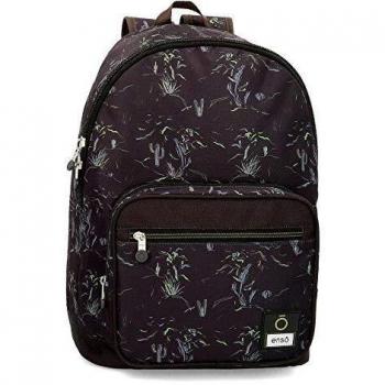 Enso Mochila Unisex, Negro, 44 cm