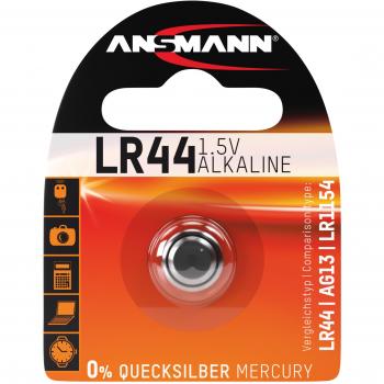 Ansmann Alkaline Battery LR 44, Alcalino, 1.5 V, LR 44
