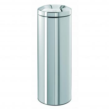 Brabantia Slimline - Papelera ignífuga, 20 l, acero brillante, homologada por TÜV