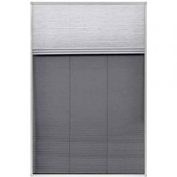 Aluminum Pleated Insect Screen with Shade for Windows 80x120 cm