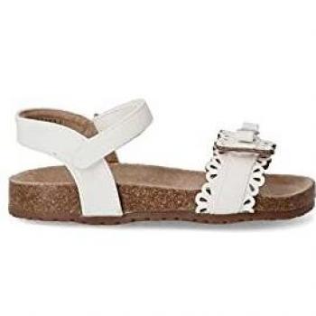 PEKES Sandalia Bio Velcro niña PEK P3282 Blanco - 33, Blanco
