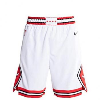 Nike Chicago Bulls Swingman Basketball Shorts - Men's, White/University Red/Black, Size: Small