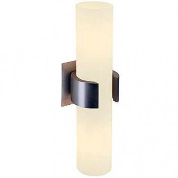 Aplique Dena II, aluminio cepillado, vidrio semi-satinado, 2xE14, máx. 40W