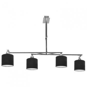 Lámpara Edeosa 4xE14 Cromo/Negro 92x43 cm - Diseño Elegante
