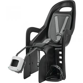 Polisport Groovy Maxi Asiento para Niños, Bebés Unisex, Montaje en Marco Trasero, Color Negro/Gris