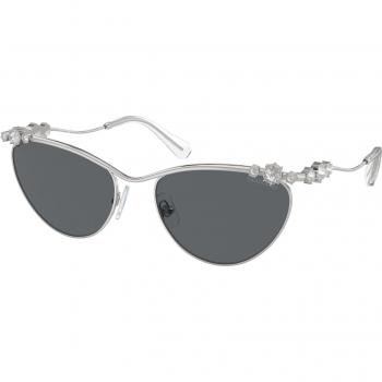 Swarovski SK7017 Silver Dark Grey Pilot Sunglasses for Women, Size: 58 MM