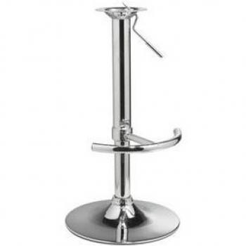 Base de taburete Delinia de acero cromado con diámetro de 38.5 cm y altura de 9.5 cm