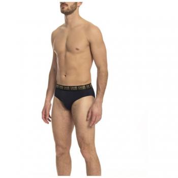 Cavalli Class Men's Blue Slip Shorts Bi-Pack with Elastic Waistband and Logo Print, Size S