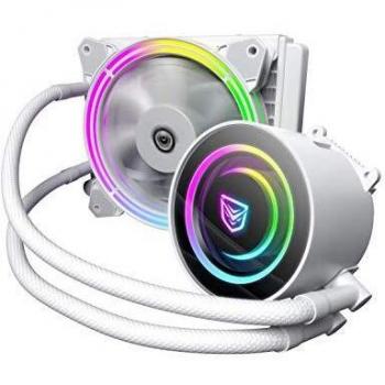 Nfortec atria refrigeración líquida RGB 120 mm con conector estándar 5v 3 pin y ventilación con 7 aspas, compatible con 10th generación de Intel, color negro