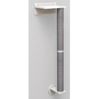 Set de pared para gatos Trixie con poste vertical de sisal, dimensiones 130 x 25 x 25 cm (L x An x Al), en colores blanco y gris