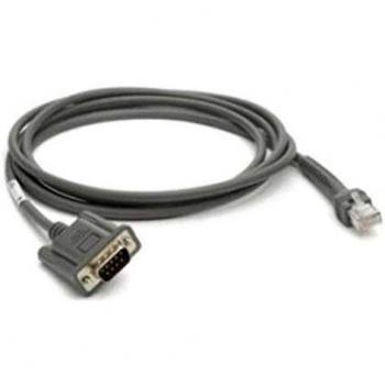 Cable de conexión Zebra CBA-R08-S07ZBR RS232 DB9 gris 2,1336 m