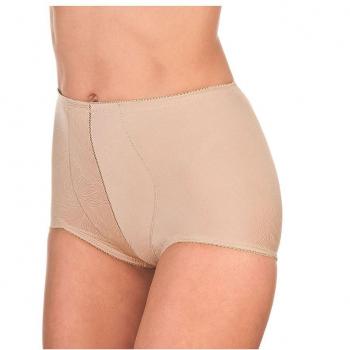 Felina 8027-34 Women's Melina Sand Beige Embroidery Control Slimming Shaping High Waist Brief 4XLarge