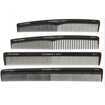 Olivia Garden Carbon + Ion Comb Sc1 - Cepillo para cabello, 1 unidad, fabricado con tecnología de carbono e ionizador, diseñado para reducir el frizz y estático, resistente al calor, ideal para todo tipo de cabello